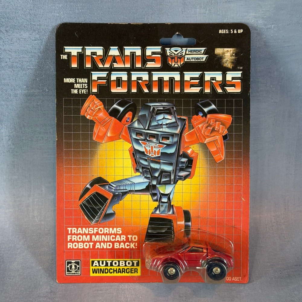 Vintage 1984 Transformers G1 Windcharger Autobot Minicar Hasbro Sealed Card